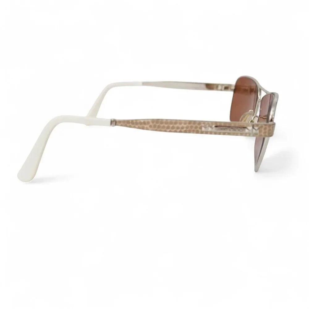 Jimmy Choo‎ CRIS/S Navigator Pilot Style Sunglasses 3YGJD Gold/Snake 57mm
